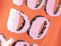 Name It t-shirt fresh salmon med palietter